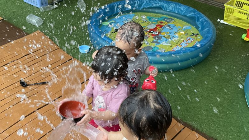 １歳児水遊び💦